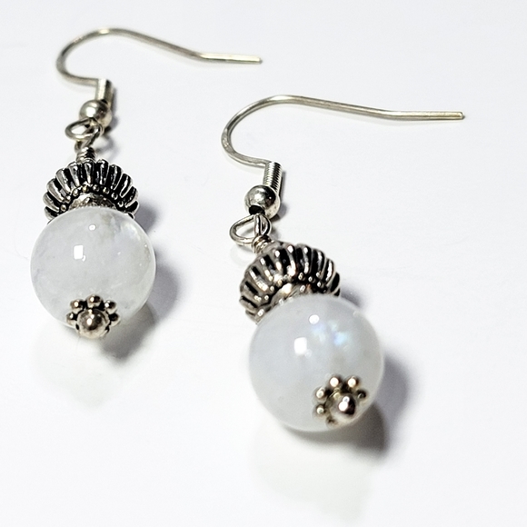 Moonstone Drop Earrings - Picture 5 of 11
